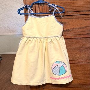 Yellow 3T Sundress with Beach Ball Appliqué